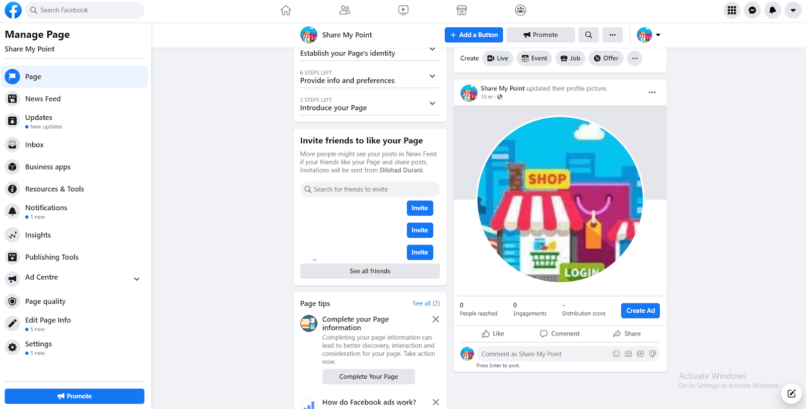 invite friend to like facebook page